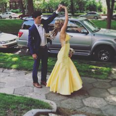 Prom couples, prom pictures ideas Yellow Prom Dress With Navy Suit, Yellow And White Prom Couple, Yellow Prom, Prom Yellow Dress Couple, Yellow Prom Couple, Yellow Prom Dress Couple, Prom Dates Matching, Yellow Prom Dress With Date, Couple Prom Outfits