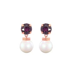 Amethyst pearl drop earrings rose gold Elegant Rose Gold Pearl Earrings As Gift, Elegant Rose Gold Pearl Earrings For Gift, Elegant Rose Gold Pearl Earrings For Evening, Elegant Purple Drop Earrings, Classic Rose Gold Pearl Earrings For Parties, Chic Rose Gold Earrings For Formal Occasions, Elegant Rose Gold Earrings For Evening, Formal Rose Gold Pearl Earrings, Rose Gold Pearl Earrings For Formal Occasions