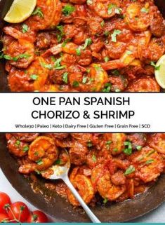 one pan spanish chorizo and shrimp