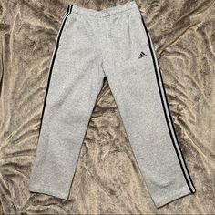 Adidas Brand Grey Sweatpants With The Three Stripes In Black. Straight Leg Cut. Size M Comfy & Chic Active/ Lounge Wear For Every Day. Perfect Used Condition. Nwot. No Visible Flaws. Workout Sweatpants, Adidas Grey, Adidas Brand, Adidas Sweatpants, Comfy Chic, Grey Sweatpants, Adidas Pants, Grey Adidas, Adidas Women