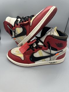 Welcome to my eBay store! Jordan 1 x Off-White 'Chicago' Condition: Worn. No insoles, or any additional laces, box, or zip tie. Size 14 100% Authentic Guaranteed. Sneakers will ship to eBay authentication center before shipping to you. Thank you for shopping with me! Please message me for any questions, and view my recent feedback! My customers are my top priority, buy confidently! Check out my eBay store, I have hundreds of highly desired sneakers! Brands include Jordan, Nike, Adidas, and a few designers! Jordan 1 Off White, Zip Ties, Nike Air Jordan 1, Virgil Abloh, Jordan 1 Retro, Top Priority, Nike Adidas, Air Jordan 1, Jordan Shoes