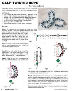 the instructions for bead twisted rope bracelets are shown in this page, and there is