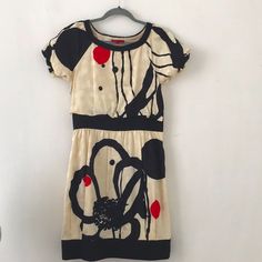 New Never Worn Gorgeous Silk With Cotton Dress By Vivienne Tam, Size 2. Fully Lined With Silk. Features A Side-Zip Closure. Cream Silk Short Sleeve Dress, Trashion Fashion, Vivienne Tam, Vintage Mini Dresses, Casual Tanks, Chiffon Fashion, Polka Dress, Metallic Dress, Knit Midi Dress