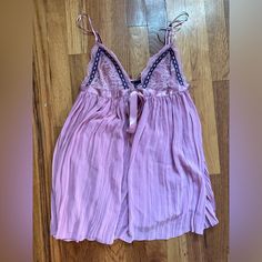 Brand New Never Worn Size Small Comment Any Questions Or Send Offers!! Purple Sleeveless Lounge Dress, Purple Sleeveless Loungewear Dress, Purple Sleeveless Dress For Loungewear, Sleeveless Purple Dress For Loungewear, Pink Cami Mini Dress For Beach, Pink Cami Mini Dress For The Beach, Pink Sleeveless Nightgown For Vacation, Victoria's Secret Pink Sleeveless Nightgown, Purple Cami Sleepwear For Summer