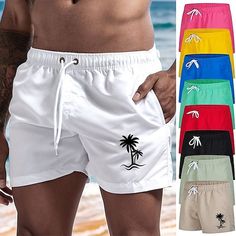 Season:Summer; Fabric:Polyester; Look After Me:Washable,Wet and Dry Cleaning; Gender:Men's; What's in the box:Shorts; Activity:Swimming,Beach; Clothing Type:Shorts; Elasticity:Micro-elastic; Occasion:Sports  Outdoor,Beach,Swimming Pool; Fit Type:Tailored Fit; Function:Lightweight,Soft,Quick Dry; Waistline:Mid Rise; Pattern:Botanical,Printing; Design:Pocket,Elastic Waistband,with Mesh lining; Sports Clothing Sub Category:Board Shorts,Swim Shorts,Swim Trunks; Listing Date:08/02/2024; Hip:; Pants L Red Stretch Swim Trunks For Summer, Red Stretch Swim Trunks For Beach Season, Spring Beach Moisture-wicking Athletic Shorts, Sports Shorts With Built-in Shorts For Summer, Athletic Shorts For Summer Workouts, Casual Moisture-wicking Bottoms For Summer, Moisture-wicking Shorts For Spring Vacation, Moisture-wicking Shorts For Vacation In Spring, Spring Vacation Shorts With Moisture-wicking