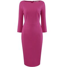 This dress can be a perfect addition to almost any outfit from formal to daily wear, great for work, meeting, office, businesses, work, party, cocktail, wedding, casual, daily dressing, etc. Pair with delicate necklace and heels for a chic office look. Comfortable and classic, this sheath dress is perfect on its own or as a layer under a blazer or jacket. Pink Bodycon Dress For Office, Elegant Pink Midi Dress For Workwear, Elegant Pink Midi Dress For Work, Elegant 3/4 Sleeve Bodycon Formal Dress, Elegant Formal Bodycon Dress With 3/4 Sleeves, Pink Knee-length Midi Dress For Semi-formal Occasions, Elegant Career Dresses With 3/4 Sleeves, Pink 3/4 Sleeve Midi Dress For Party, Pink Midi Dress With 3/4 Sleeves For Party