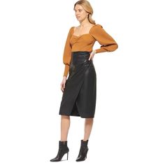 New -Dkny -Black Faux Leather Midi Skirt. Size 6 Beige Midi Skirt, Orange Midi Skirt, Army Green Skirt, Jacquard Midi Skirt, Asymmetrical Midi Skirt, Velvet Midi Skirt, Faux Leather Midi Skirt, Cotton Midi Skirt, Striped Midi Skirt