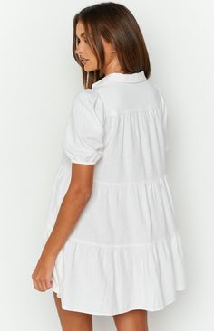 White Mini Dress

How can you not LOVE this cute mini! The collared neckline, short sleeves and button up style make this dress anything but basic! Wear to the beach or add sneakers for a shopping day with the gals, we're obsessed with this basic piece!

Mini length

Collared

Buttons down the centre

Unlined

Pockets

Elasticated sleeves

Short sleeve

Linen material without stretch Button Up Style, Prom Midi Dress, Summer Playsuit, Basic Wear, Not Love, Linen Material, Strapless Tops, Crop Top Sweater, Shopping Day