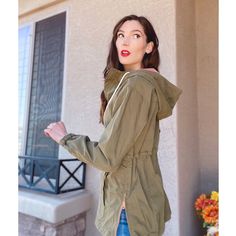 Olive Green Pullover Hooded Anorak Jacket With Side Zip, Pockets, & Large Front Pouch. New Without Tagsbut There Is A Line Through The Inside Tag As Shown For Reference, I’m 5’9, Xs/S Pit To Pit 19" Shoulder To Hem Approx 26" Shoulder To Shoulder 19" Flat Waist: 18" Flat W/ The Bungee Drawstring Let Out -Can Be Tightened A Few Inches Hooded Winter Parka With Drawstring, Hooded Khaki Outerwear With Drawstring, Winter Hooded Parka With Drawstring, Khaki Winter Outerwear With Drawstring, Khaki Hooded Outerwear With Drawstring, Trendy Windbreaker For Cold Weather With Pockets, Trendy Hooded Parka With Adjustable Hood, Outdoor Hooded Jacket With Drawstring For Fall, Hooded Jacket With Drawstring For Fall Outdoor Activities