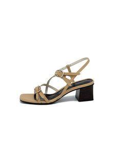 - Square open toe- Mid heel- Cross strappy sandals- Adjustable double buckle detail- Pattern embossed leatherMeasurements- Heel: 1.9in- Size: KR230(US6)-250(US8)- This item is based on the KR shoe size. Please refer to the size chart.Composition- Upper: Kipskin- Lining: SheepskinDesigner- Made in Korea- by HYOON- Style#: 300949785 Sandals Black, Mid Heel, Strappy Sandals, Black Sandals, Open Toe, Size Chart, Composition, Buckle, Sandals