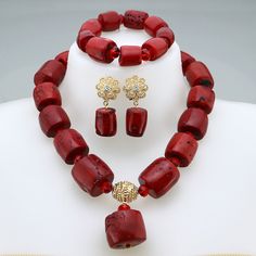 This is for high quality  handmade Nigerian Wedding jewelry , it takes 3-5 days for the production Red Beaded Jewelry For Anniversary, Elegant Red Beaded Jewelry, Red Polished Beads Jewelry For Formal Occasions, Formal Red Jewelry With Polished Beads, Formal Red Polished Beaded Jewelry, Adjustable Polished Beads Jewelry For Anniversary, Elegant Red Jewelry For Marriage, Elegant Red Bridal Set For Marriage, Polished Round Beads Jewelry For Anniversary