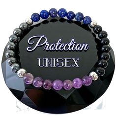 #PROTECTION Mens Unisex #GenuineGemstone #CrystalHealing #EnergyBracelet #SpiritualDiva Cheap Black Spiritual Bracelets, Luxury Adjustable Spiritual Crystal Bracelet, Luxury Spiritual Gemstone Crystal Bracelet, Luxury Spiritual Bracelets For Men, Mala Jewelry, Healing Gemstone Bracelets, Yoga Mala, Protection Jewelry, Energy Bracelets