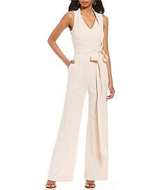 Antonio Melani Jason V-Neck Sleeveless Crepe Jumpsuit Crepe Jumpsuit, Jumpsuits And Rompers, Antonio Melani, Printed Rompers, Dillard's, Wide Leg Jumpsuit, Jumpsuits For Women, Jumpsuit Romper, Jumpsuit