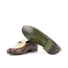 Classic Belgian slippers with a contrasting double monk strap. Perfect for occasions as it can be worn as a slip on yet looking as formal as any formal occasion shoes. They provide the looks of apron and double monk style at the same time. The Details: Materials: ice linen + dark brown box calf + dark brown painted calf + nude painted calf Lining: selwin calf leather Sole: forest green slipper leather sole The Fine Print: Shoe production timeline/shipping Can vary from 20-30 days from the date o Elegant Brown Monk Strap Slip-on Shoes, Semi-formal Monk Strap Shoes With Rubber Sole, Semi-formal Slip-on Tassel Loafers With Brogue Detailing, Timeless Slip-on Monk Strap Shoes For Galas, Elegant Slip-on Oxfords With Contrast Sole, Elegant Brown Slip-on Monk Strap Shoes, Semi-formal Slip-on Tassel Loafers With Rubber Sole, Semi-formal Slip-on Tassel Loafers With Leather Sole, Brown Slip-on Monk Strap Shoes For Galas