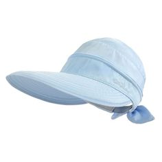 65% Cotton, 35% Polyester Imported Hook And Loop Closure Hand Wash Only [2 In 1 Sun Hat ] - Features A Zipper That Removes The Top Part Of The Hat Away From The Visor Section, So You Can Wear It Either As A Sun Hat To Cover Your Head Or Simply As A Wide Brim Visor. [Size Fit Most Person ] - Outdoor Hiking Hats Head Circumference: 22.8", Height:5", Brim: 4.5"; 4.5 Inches Large Brim, Effectively Keeps The Sun Rays Off Your Face, And Our Fishing Hat Can Be Adjusted With Its' Back Closure. [Light We Light Blue Sun Hat With Curved Brim For Summer, Casual Adjustable Light Blue Sun Hat, Casual Packable Visor Sun Hat, Adjustable Light Blue Casual Sun Hat, Adjustable Light Blue Sun Hat For The Beach, Adjustable Light Blue Sun Hat For Beach, Light Blue Beach Hat One Size Fits Most, Light Blue Beach Hat One Size, Casual Light Blue Hat For The Beach