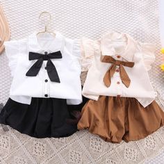 Baby Kid Toddler Girl Casual Bowknot Short Sleeve Shirt+Pants Outfit Clothes Set | eBay Casual Summer School Sets, Summer Cotton School Sets, Summer School Cotton Sets, Cotton School Uniform Sets, Cute Summer Sets With Bow Detail, Cute Summer Sets With Bow, Cute Cotton Sets With Bow, Cute Cotton Sets With Bow Detail, Summer School Uniform Cotton Bottoms