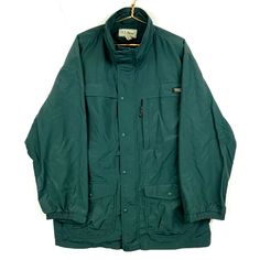 Vintage L.L Bean Jacket Extra Large Green Full Zip Windbreaker Size/Measurements (Based in inches) Size - XL Pit to pit - 28.5" Length - 33" Shoulder to cuff - 25.5" Condition / Details Stain on the front zipper cover Combined Shipping: We provide combined shipping, please contact us for a quote Utility Long Sleeve Outerwear For Hiking, Long Sleeve Utility Outerwear For Hiking, Green Long Sleeve Utility Jacket For Cold Weather, Green Weatherproof Long Sleeve Outerwear, Green Windbreaker With Pockets For Cold Weather, Long Sleeve Fall Hiking Outerwear, Green Utility Outerwear For Hiking, Green Long-sleeve Utility Jacket For Outdoor Activities, Green Long Sleeve Utility Jacket For Outdoor