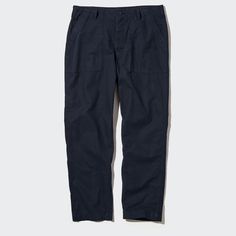 Brand New With Tags ! Navy Color - Looks Black In Photos But Is Navy Size Xl Uniqlo Utility Pants Casual Navy Straight Leg Cargo Pants, Casual Navy Straight Chinos, Casual Navy Work Pants, Casual Navy Ankle-length Pants, Navy Casual Ankle-length Pants, Navy Casual Chinos With Welt Pockets, Navy Casual Work Pants Straight Leg, Casual Navy Straight Leg Work Pants, Navy Cotton Pants With Relaxed Fit