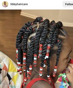 Kids Braids With Beads, Beads Business, Cornrows Natural Hair, Girly Hairstyles