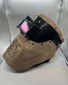 a helmet with a camera attached to it