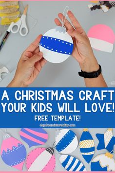 Make Christmas crafting a blast with this easy paper ornament project for kids! Our free printable template is ideal for preschool and early elementary students. Simple to make with construction paper or used to create unique holiday cards, this DIY activity is perfect for classroom or family fun. Spread holiday cheer with this delightful craft. Download your template and get started today!