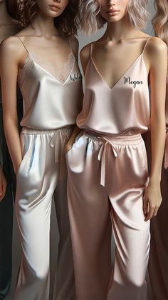 Bridal Pj Set, Sleep Sets Women, Night Wear For Women, Sleep Outfit, Satin Pj Set, Pyjamas Womens, Sleepwear Fashion