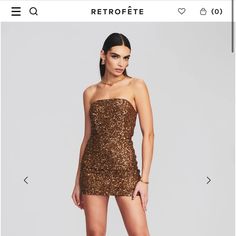 Worn Once! In Brand New Condition! Size: M (Runs Small, Would Fit Sizes 2,4, And 6) Color: Amber Brown (Gold) Brand: Retrofte #Retrofete #Retrofte #Heathersequindress #Sequindress #Minidress Brown Club Dress, Brown Sequin Dress, Brown Sequin Dresses, Dresses Brown, Amber Brown, Gold Branding, Hoco Dresses, Club Dresses, Sequin Dress