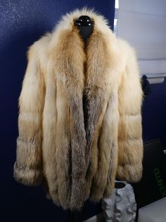 Here is a gorgeous Golden Island Fox fur coat. It is in excellent condition, no damage at all. Fur is buttery soft, supple & fluffy. It has a shawl collar & spiral sleeves. It has hook & eye closures & a monogram that can be removed or covered with an apliquee. This coat is just gorgeous! . No size tag, please go by the measurements Shoulders 17" Sleeves 24" Bust 42" Length 30" Egyptian Cotton Duvet Cover, Fabulous Furs, Fur Coats Women, Womens Jackets, Fox Fur Coat, Fur Coats, Cotton Duvet, Egyptian Cotton, Hook Eye