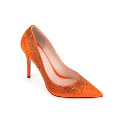 Shop Women's Orange Satin Beads Pointed Toe Stiletto Heel Pumps color Orange for Anniversary, Going out, Hanging out, Party, Red Carpet with worldwide Free shipping & Free return. Elegant Beaded Party Heels, Beaded Heels For Party, Elegant Orange Heels For Evening, Elegant Orange Evening Heels, Elegant Orange Heels, Statement Shoes, Orange Satin, Statement Shoe, Pumps Heels Stilettos