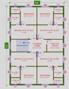 the floor plan for a two story house with three bedroom and an attached living area