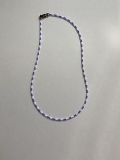 You can customize these necklaces with white and two other colors of your choosing. Cheap Blue Beaded Necklaces With Tiny Beads, Cheap Blue Beaded Necklace With Letter Beads, Winter Beaded Necklace, Bracelet Business, Birthday List, Anklet Bracelet, Beaded Necklaces, Beads Bracelet, Other Colors