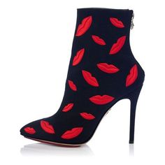 Women's Fall and Winter Fashion Ankle Booties Leila Black Red Lips Stiletto Heel Ankle Boots 4 Inch Heels Fall Fashion Trends 2017 Fall Outfits Women Fall Wedding Dresses Shoes Mermaid Wedding Dress Heels 2017 Halloween Costumes Ideas Halloween Costumes Party Shoes for Date, Big day | FSJ Red Ankle Boots, Stiletto Boots, Black Ankle Booties, Red Boots, Fabulous Shoes, Fashion Heels, Charlotte Olympia, Ankle Bootie, Boots For Women