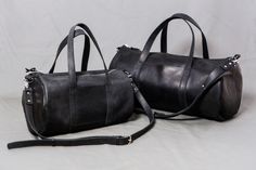 "Black Leather Duffle bag, Duffle Bag Men, Leather Duffle Bag Men, Leather Gym Bag, Weekender Leather Bag, Monogrammed Duffle Bag, Travel Bag  Versatile and stylish, this handmade leather travel / duffle big bag is a timeless classic travel essential. Genuine Leather with \"vintage effect\" and high quality zipper give this duffle / travel bag just enough styling to stand out while still maintaining its clean, simple aesthetics.  We love those materials because of the life they get over time is forever not for just now.  Each handmade piece of work is as unique as each person in the world... and there's no need for an upgrade if it's already perfect. FEATURES:  * Made with high quality genuine leather . * Four exterior pocket. * Handles attached with solid copper rivets. * Adjustable shoul Rectangular Bag With Smooth Grain For Overnight Trips, Rectangular Bags With Smooth Grain For Overnight Trips, Rectangular Smooth Grain Bag For Overnight Trips, Black Duffle Bag With Smooth Grain For Everyday Use, Black Smooth Grain Duffle Bag For Everyday Use, Black Rectangular Duffle Bag With Smooth Finish, Duffle Bag Men, Leather Gym Bag, Leather Duffle Bag Men