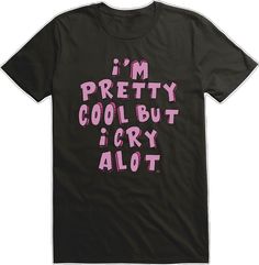 Cool Black Cotton T-shirt, Cool Cotton T-shirt With Graphic Design, Cool Letter Print T-shirt, Cool Cotton Slogan T-shirt, Pretty Cool, Hot Topic, Show Off, T Shirt