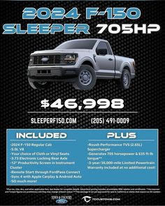 an advertisement for a truck that is being advertised in the advertizer's website