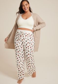 Plus Size Holiday Pets Hacci Wide Leg Pajama Pants - Materials & Care:imported - 95.5% polyester 4.5% spandex - machine wash New Jeans Top, Wide Leg Pajama Pants, Plus Size Holiday, Maurices Plus Size, Maternity Pajamas, Sleep And Loungewear, Pet Holiday, Curvy Jeans, Maternity Shops