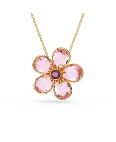 in stock Pink Necklaces, Pink Flower Necklace, Cherry Blossom Necklace, Bright Necklace, Expensive Jewelry Luxury, Collar Chain, Chain For Women, Copper Style, Pink Accessories