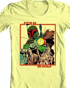 Star Wars comic book t-shirt 1977 original series Boba Fett graphic tee empire Star Wars Comic Books, Star Wars Comics, Book Tshirts, Vintage T Shirts, Boba Fett, B L, Famous Brands, Individual Style, Fashion Tees