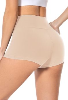 PRICES MAY VARY. 【HIGH WAISTED YOGA SHORTS】： 3 Inches biker shorts for women with 3.5 Inch high waist to control tummy and lift your hips, no worry of any fall off. The 3 inch inseam length shorts will not roll up , also make your legs look more longer. The firm fit will perfect hug your curves, providing a flattering look. 【WOMEN SPANDEX BIKER SHORTS】：MOREFEEL biker shorts are made from 92% Polyester and 8% Spandex to give you freedom of movement no matter what you doing. Providing 4 way stretc Bodysuit With Shorts, Nude Shorts, Womens Athletic Shorts, Cute Outfits For School, Spandex Shorts, Under Dress, Shorts For Women, Yoga Shorts, Gym Shorts