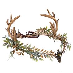 PRICES MAY VARY. UNIQUE DESIGN: The deer horn fairy crown features an elegant V-shape design adorned with flowers and antler decorations on either side. Its delicate and intricate craftsmanship exudes a forest-like ambiance, making you the most unique person at any party or event. HANDCRAFTED: Each of our antler crowns is handcrafted to perfection, ensuring that no two pieces are alike. It takes a significant amount of time and effort to create every piece, which makes it all the more special. S Elf Headpiece, Antler Crown, Antler Flower, Elf Crown, Fantasy Ball, Woodland Crown, Antlers Decor, Woodland Flowers, Antler Headband