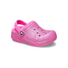 Keep your toddler comfortable all day in these Crocs Baya lined glitter clogs. Click this FOOTWEAR GUIDE to find the perfect fit and more! Keep your toddler comfortable all day in these Crocs Baya lined glitter clogs. Click this FOOTWEAR GUIDE to find the perfect fit and more! FEATURES Soft and fleecy liner to keep toes toasty warm Foam footbed gives you lasting cushion throughout the dayDETAILS Croslite upper, lining and outsole EVA midsole Round toe Slip-on EVA footbed 0.5-in. platform Spot cl Pink Round Toe Clogs For Winter, Pink Winter Clogs, Toddler Crocs, Crocs Baya, Kids Line, Gender Female, Toddler Girl, Clogs, Age Group