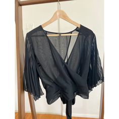 Sheer Black Blouse Never Worn Size: Large Brand: Express Black Sheer Blouse, Sheer Blouse, Black Blouse, Top Blouse, Blouses, Womens Tops, Women Shopping, Black, Color