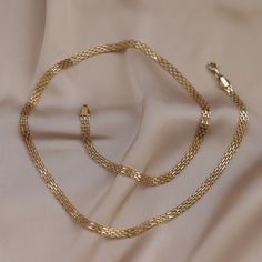 14K Yellow Gold Bismarck Snake Chain Necklace Shiny Surface Handmade Item Special Design Dainty Valentine's Day Gift for Women by Monsini 46 cm (18.1 in) 48 cm (18.8 in) 50 cm (19.6 in) 52 cm (20.4 in) 55 cm (21.6 in) Chain Width : 4.4 mm (0.16 in) Handmade Item Special Design Double Strand Yellow Gold Necklace For Wedding, Elegant Handmade Link Necklaces, Elegant Handmade Link Necklace, Gold Plated Box Chain Necklaces For Weddings, Fine Jewelry Double Strand Chain Necklace For Gift, Gold Chain Necklace For Wedding, Yellow Gold Box Chain Necklaces For Wedding, Gold Chain Link Necklace For Wedding, 14k Gold Double Strand Necklace Gift