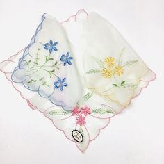 Vintage Sheer Nylon Hankie Handkerchief Scalloped Edge Floral Embroidered Lot Of 3 Nylon By Rains These Were Secured With Safety Pins That Were Removed At Some Point, But Still New, Never Used. Please See Pictures To Appreciate The Style And Let Me Know If You Have Any Questions. I Ship Monday - Friday (Excluding Holidays). Thank You For Checking!! Vintage Embroidered Summer Handkerchiefs, Floral Embroidered Handkerchiefs For Spring Wedding, Spring Wedding Handkerchiefs With Floral Embroidery, White Wedding Handkerchiefs For Summer, Vintage White Handkerchiefs For Spring, White Vintage Handkerchiefs For Summer, Safety Pins, Accessories Vintage, Monday Friday