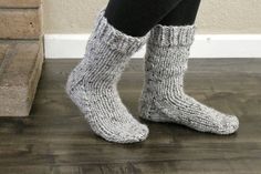 Knit Wool Socks, Cozy Winter Socks, Thick Boot Socks, Cottage Socks, Thick Wool Socks, Women's Wool