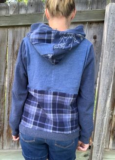 Casual Blue Patchwork Sweater, Blue Patchwork Casual Sweater, Cotton Patchwork Sweatshirt For Layering, Patchwork Cotton Sweatshirt For Layering, Blue Patchwork Sweatshirt For Fall, Casual Patchwork Hoodie Sweater, Cozy Cotton Sweater With Patchwork, Cozy Cotton Patchwork Sweater, Cotton Patchwork Hoodie