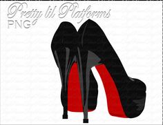 Heels Png, Red Bottom, Red Sole, Platform High Heels, Red Bottoms, Black High Heels, High Heels Stilettos, Fabric Bag, Download File