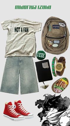 lil izuku themed fit, might do more of these idk #outfit #deku #grunge #myheroacademia Grungy Outfit, Pinterest Wardrobe, Middle School Outfit, Figure Me Out, Masc Outfits, School Fits, Themed Outfits, Outfit Aesthetic