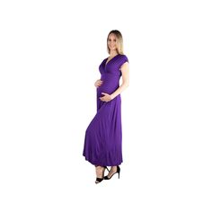 This maternity dress from 24Seven Comfort will be an instant favorite. This maternity dress from 24Seven Comfort will be an instant favorite. Jersey construction V-neck Cap sleevesFIT & SIZING 53.5-in. length from shoulder to hem Maxi length Slip-on stylingFABRIC & CARE Rayon, spandex Machine wash Imported Size: S-Mat. Color: Purple. Gender: female. Age Group: adult. Elegant Nursing Friendly V-neck Dress, Stretch V-neck Maternity Dress, Fitted V-neck Dresses Bump Friendly, Fitted V-neck Dress That Is Bump Friendly, Maternity V-neck Bump Friendly Dress, Bump-friendly V-neck Maternity Dress, Elegant V-neck Maternity Dress Nursing Friendly, Nursing-friendly Fitted Maternity V-neck Dress, Fitted V-neck Maternity Maxi Dress