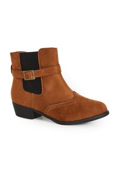 Step up your footwear game with our Keegan Ankle Boot, boasting a rounded toe and a side zip closure for convenience. The ankle strap and buckle add a touch of style, while the faux-suede fabric and elastic side gusset ensure both comfort and a snug fit. Complete with pattern detail on the toe and a small block heel, this boot is the perfect blend of fashion and functionality.Key Features Include:- Rounded toe- Side zip closure- Ankle strap and buckle- Faux-suede fabric- Elastic side gusset- Pat Adjustable Round Toe Boots For Fall, Adjustable Round Toe Fall Boots, Adjustable Brown Boots With Round Toe, Boots With Buckle Closure Medium Width Round Toe, Boots With Buckle Closure And Medium Width, Brown Adjustable Round Toe Boots, Boots With Buckle Closure And Round Toe, Round Toe Booties With Buckle Closure, Booties With Buckle Closure And Round Toe